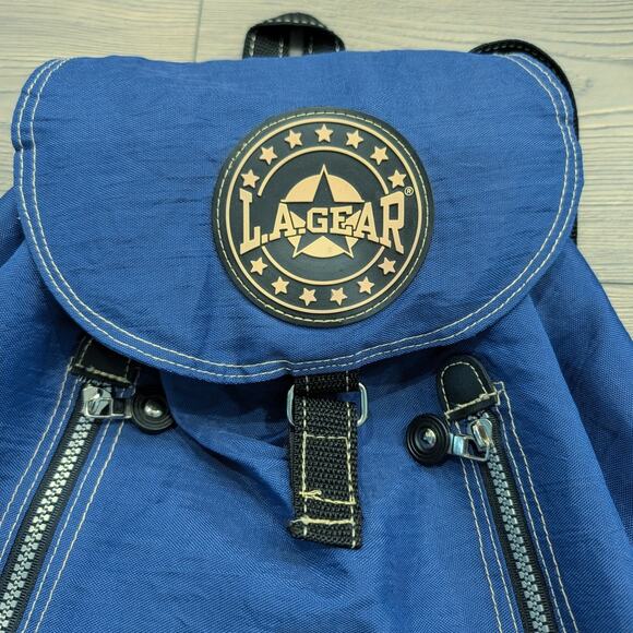 80s LA Gear Royal Blue Nylon Backpack